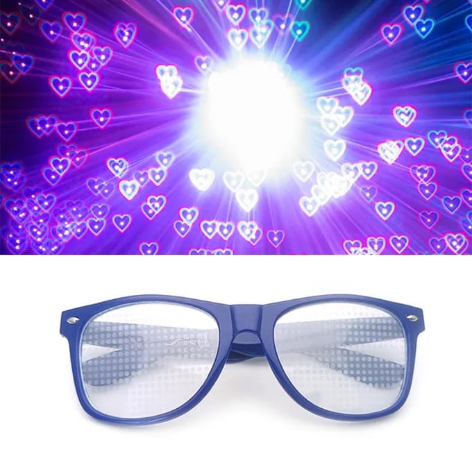 Lunettes de soleil optiques diffractives motif feux d'artifice Mode Femme Effet Spécial pour Danse Spectacle Lumineux Adulte Lunettes Femme