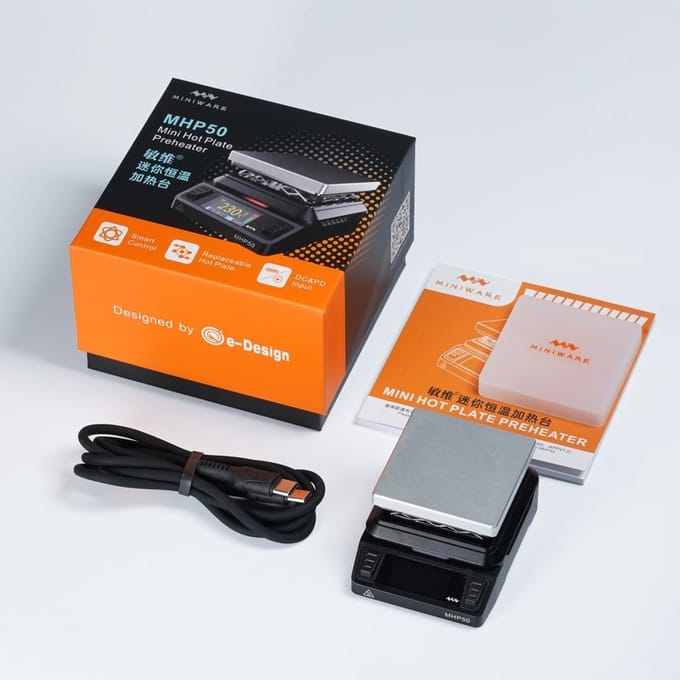 Verwarmingsplaat - Soldeerstation Tool - Elektronisch Repareren - Compact Afneembaar Ontwerp - 50x50mm Verwarming