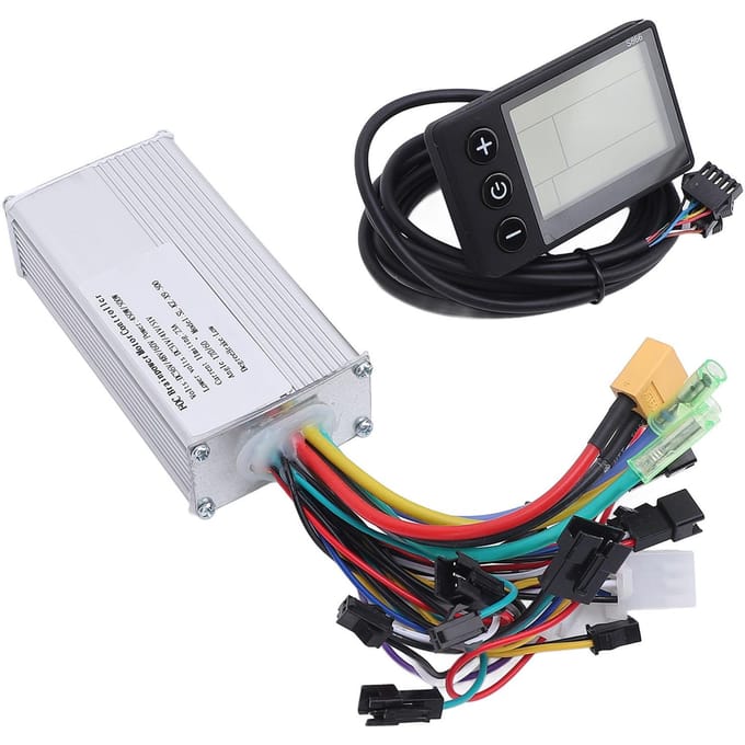 Elektrische Borstelloze Controller Kit 36V 48V 60V 450W 500W Sinusgolf Aluminiumlegering Elektrische Controller met S866 LCD black