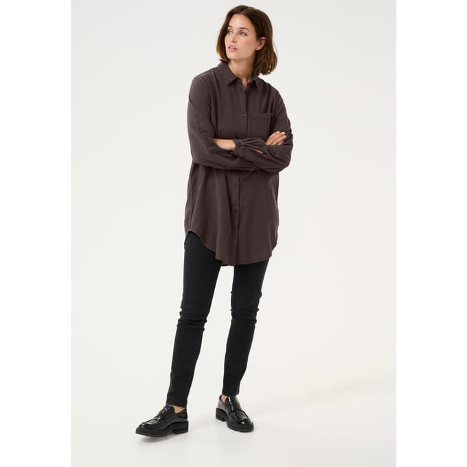 Overhemd met lang mouwen Loose fit Black Oyster