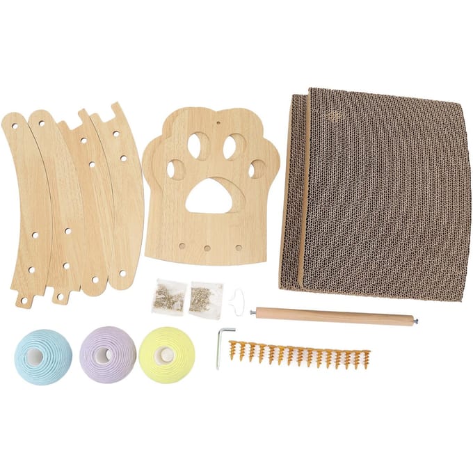 Kattenkrabplank Meubelbescherming Rust Spelen Multifunctionele Sisal Kattenkrabber voor Binnen beige