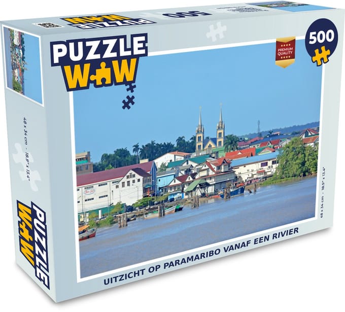 Puzzel Uitzicht op Paramaribo vanaf een rivier - Legpuzzel - Puzzel 500 stukjes