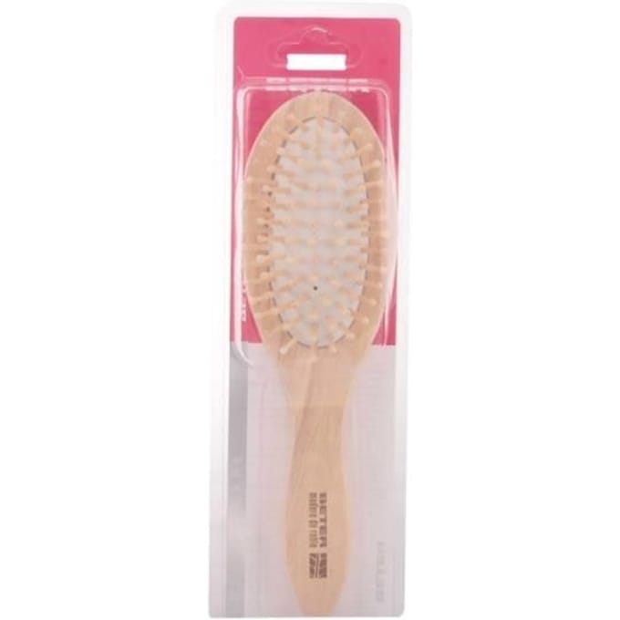 Pneumatische Borstel Met Houten Spikes, Eikenhouten Handvat