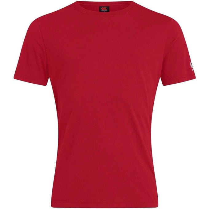 Canterbury Dames/Dames Club Geborduurd Logo T-shirt (Rood)