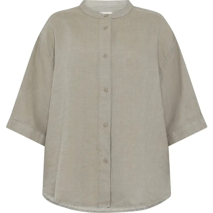 Vrouwenblouse KnowledgeCotton Apparel Organic Linen GOTS/Vegan