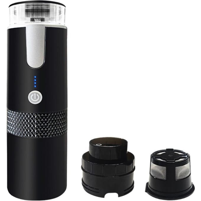 170 ml Draadloos Elektrisch Espressomachine Mini Oplaadbaar Capsule Koffie, Draagbaar Koffiezetapparaat black