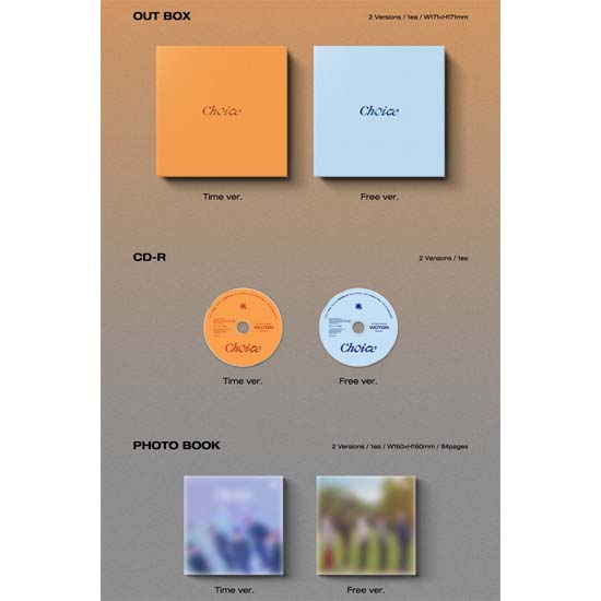 VICTON Album CHOICE (Temps ver. / Version gratuite) + Cadeau gratuit Random,No poster white