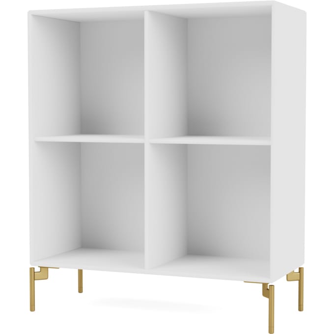 Montana Show boekenplank - New White - Poten 12,6 cm messing
