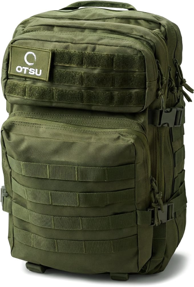 Expedition | Legergroene tactische rugzak van 40 liter met patchpaneel