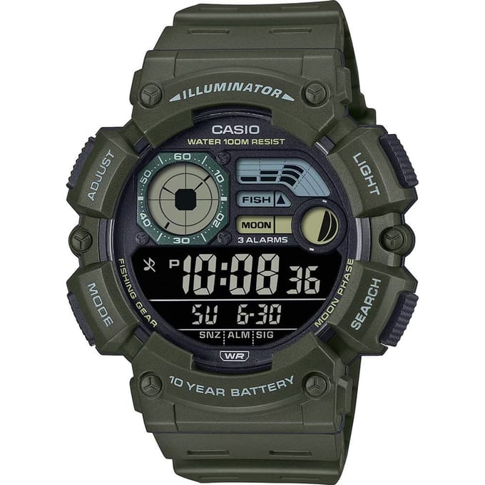 Casio Casio Collection WS-1500H-3BVEF Horloge - Kunststof - Groen - Ø 46 mm