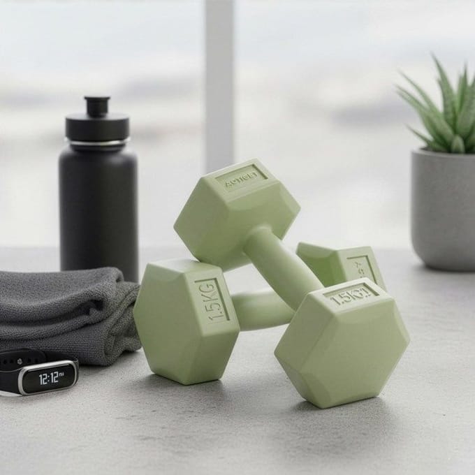 Actiget® Dumbbell Set - 1,5 KG - Groen - Oefengewichten
