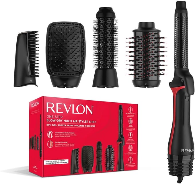 Haar Styler - Multi Styler - Salon Kapsels Thuis - 5 Afneembare Koppen - 19 x 25 x 34 cm