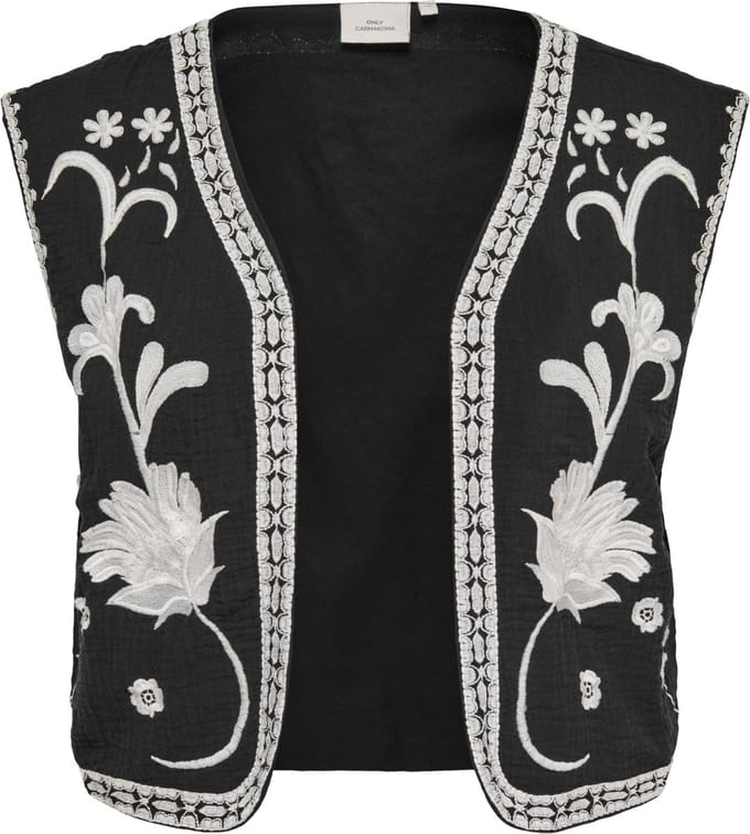 ONLY CARMAKOMA - CARTHYRA LIFE SL EMB VEST WVN - Meisjes - Cardigans