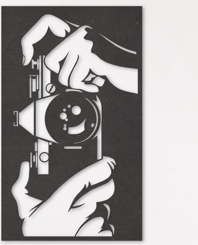 Wanddecoratie | Fotocamera - XL (48x80cm)