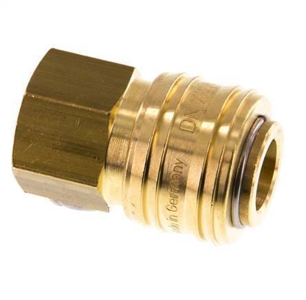 Messing DN 7.2 (Euro) Luchtkoppeling Snelkoppeling G 3/8 inch Binnendraad Double Shut-Off