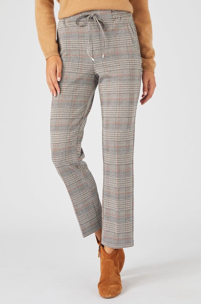 Damart - 7/8-broek pull-on stretch milano breisel - Dames - Bruin - 38