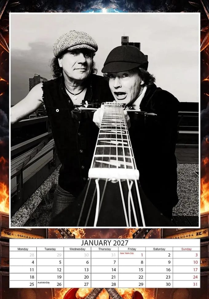 AC / DC Kalender 2027 A3