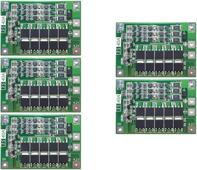 Batterij Bescherming - Lithium BMS - Veilige Energie - 40A Balans Module - 41x60x3.4mm - Groen