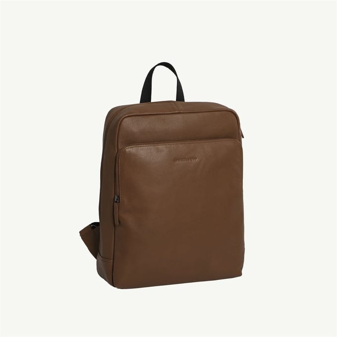 Daniel Ray Broome Leren Laptoprugzak 15,6 inch - Cognac