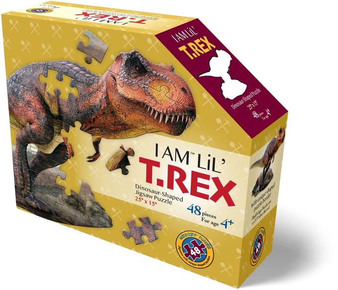 MAD CAPP puzzel T-Rex legpuzzel voor kinderen 48 stukjes.