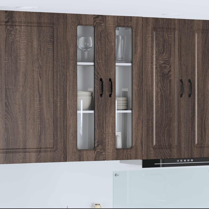 vidaXL - Vaatwasserpaneel - Kalmar - Bruin - Eiken - 60 - x - 31 - x - 100 - cm