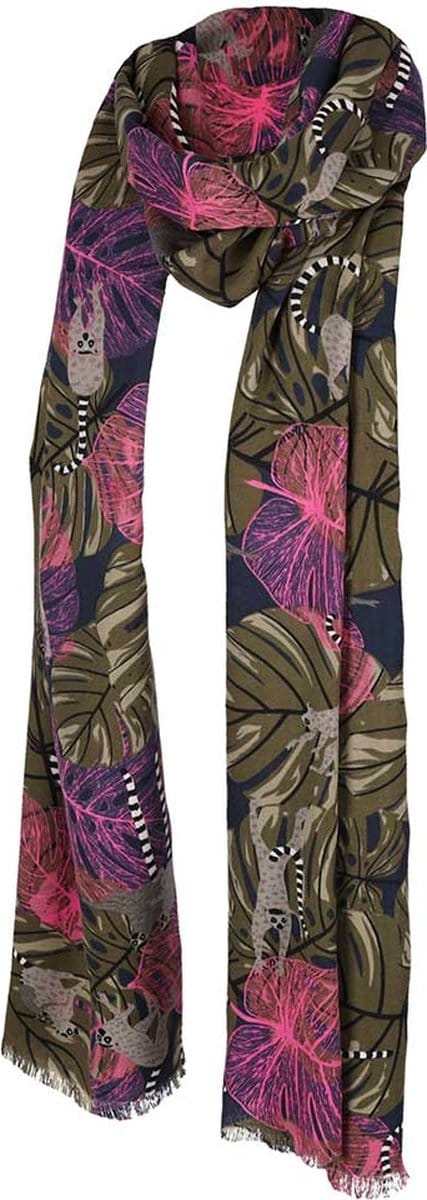 Sarlini Langwerpige Sjaal Multi Print Bright