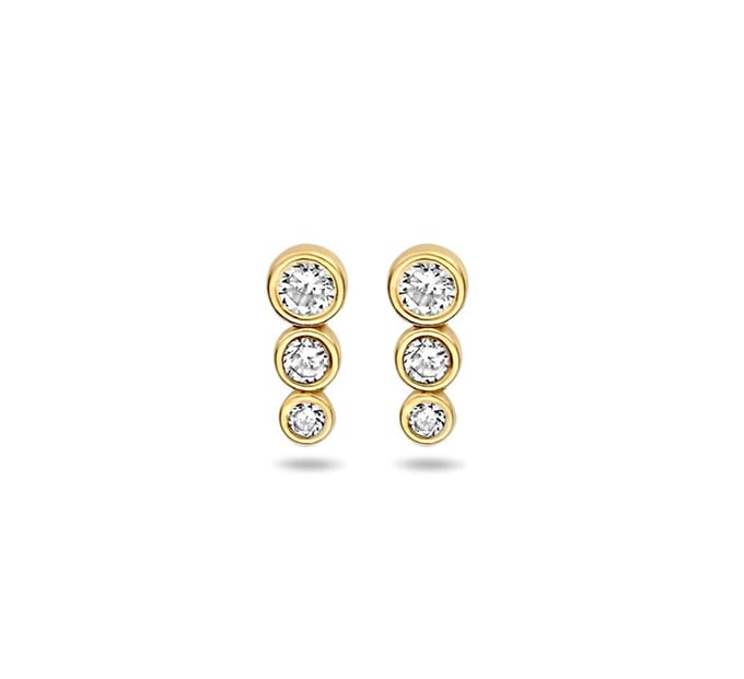 Geelgouden Oorknoppen zirkonia 4023758