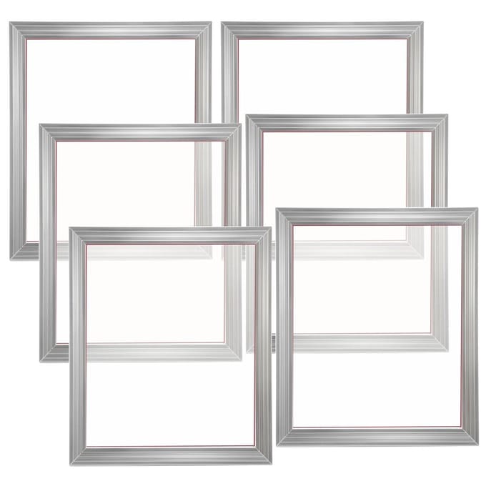 Kit d'impression sérigraphique Cadre de sérigraphie 16x20 pouces Maille 110 Count 6 pièces