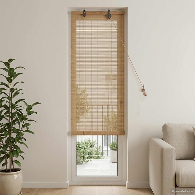 vidaXL - Rolgordijn - Bruin - 70 - x - 220 - cm - Bamboe