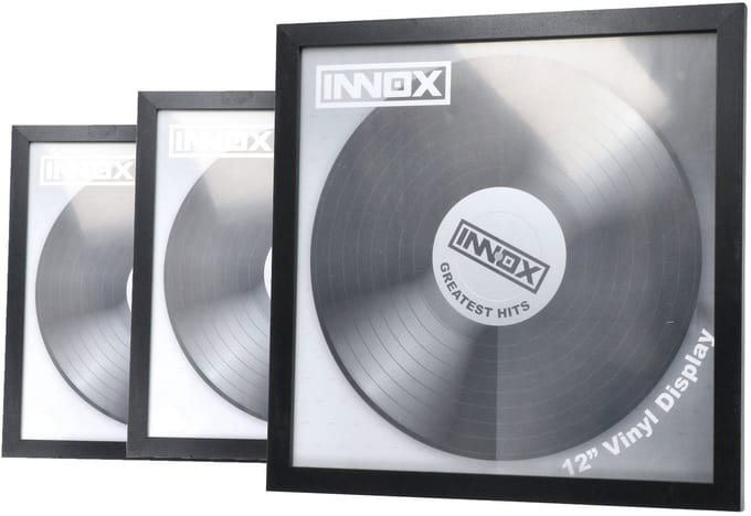 Vinyl display 12 inch voor LP-hoes - Set van 3 - Innox VFK12-BK - Zwart