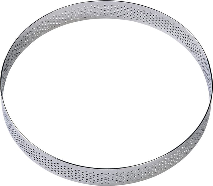 BrandNewCake® Taartring RVS - Geperforeerd Ø15x2cm - Kookring - Bakring
