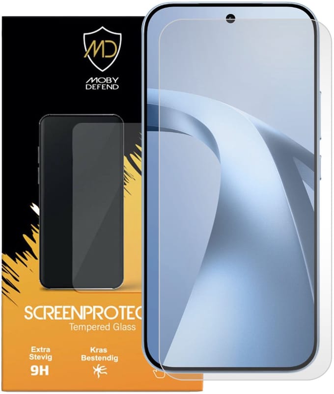 MobyDefend Screenprotector - Geschikt voor Xiaomi 17T - Case-Friendly Screensaver - Gehard Glas