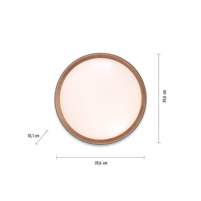 Emilia Plafondlamp LED 40cm zwart 3000k-1400lumen - Modern - Leuchten Direkt