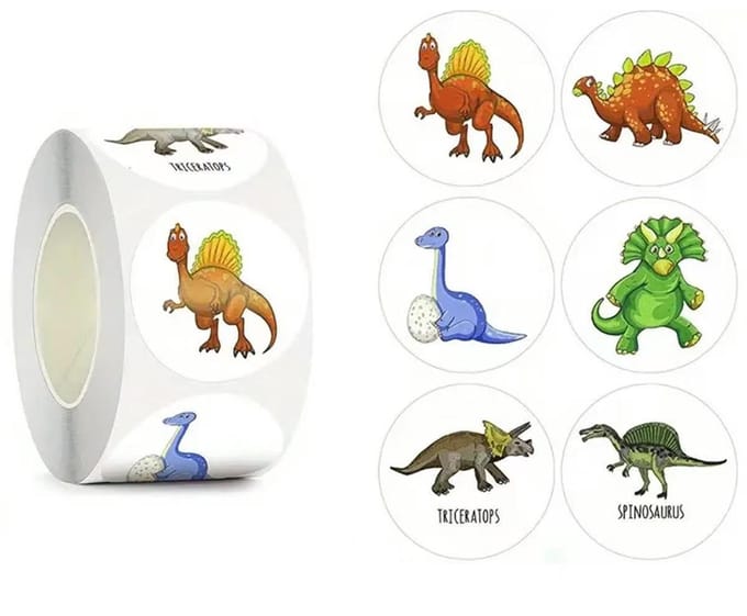 500 Dinos Stickers - Stickerrol - Kinderen - Dinosaurus