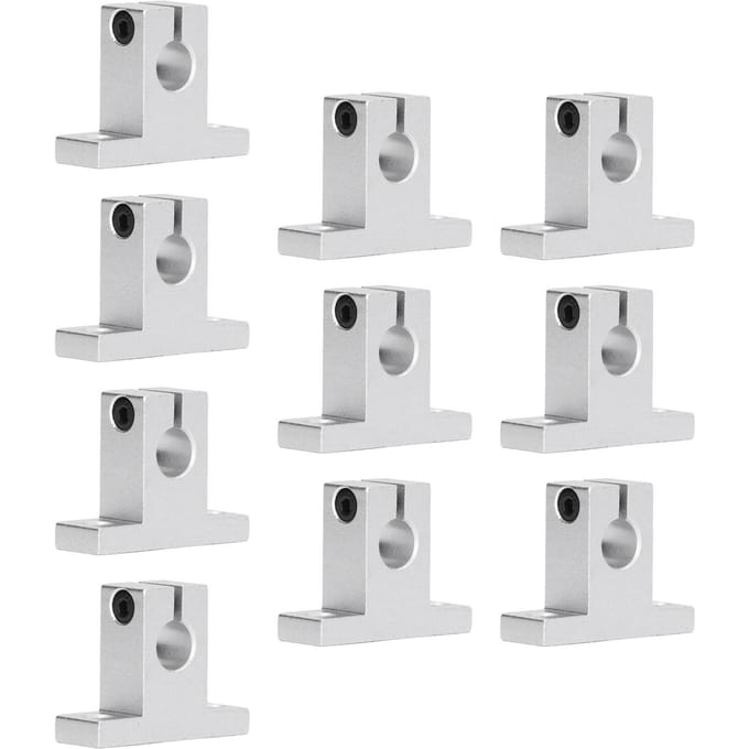 10 Stuks Lineaire Bewegingsrailgeleiding Ondersteuning Aluminiumlegering Hoge Belastbaarheid Soepel Lineaire Bewegingsstang Beugel white