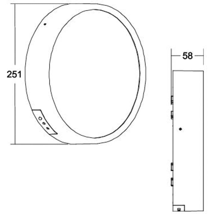 BRUMBERG Eye LED buitenwandlamp ring wit