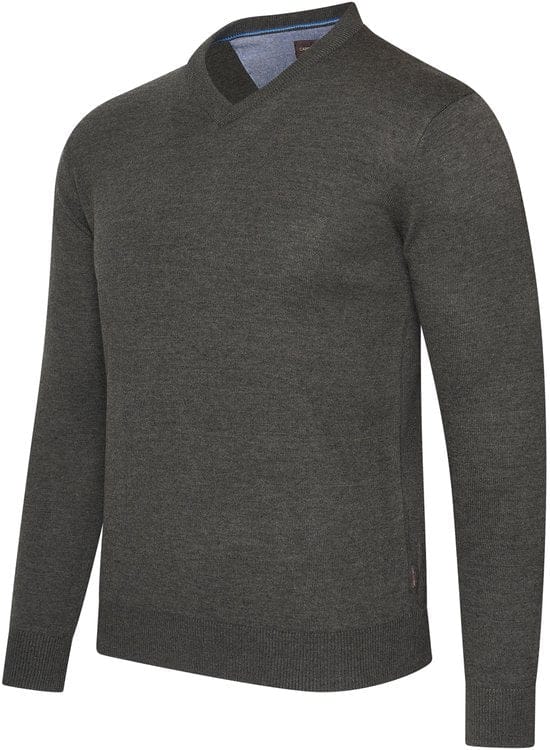 Cappuccino Italia - Heren Trui Salerno Pullover - Grijs - Maat XXL