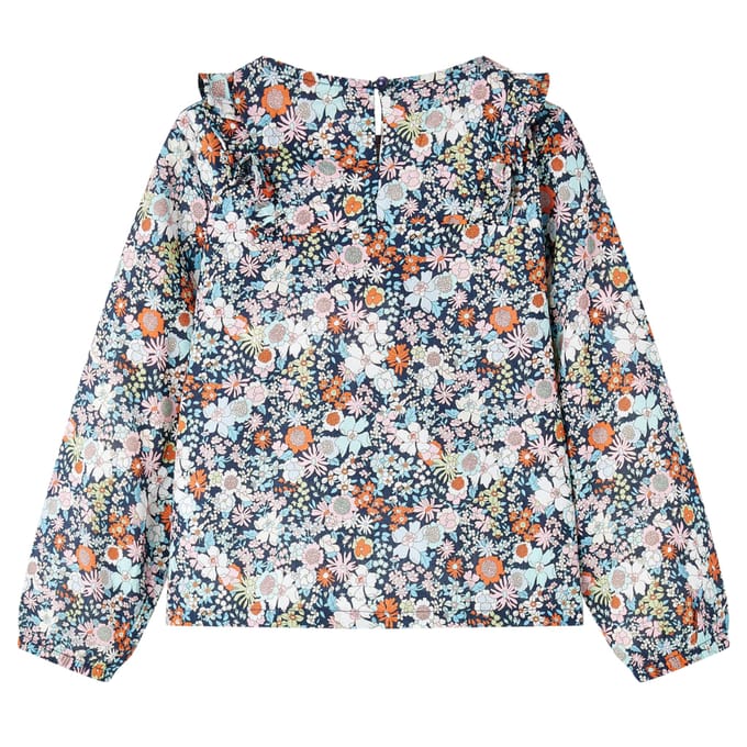 vidaXL - Kindershirt - met - lange - mouwen - 92 - donkerblauw