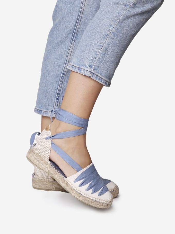 Vegan espadrille voor dames met vijf strepen | GAVET-CU