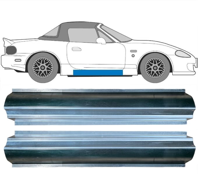 Reparatie dorpel voor Mazda MX-5 1998-2005 / Links + Rechts / Set