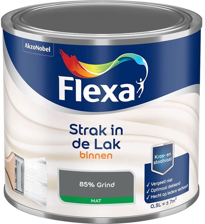 Flexa - Strak In De Lak Binnenlak Mat - 85% Grind - Mengverf - 500 Ml