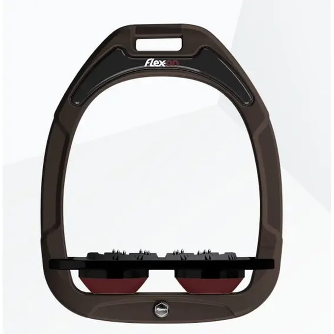Platte Ultra Grip Stirrup Bruin/Zwart/Bordeaux Flex-On Green Composite