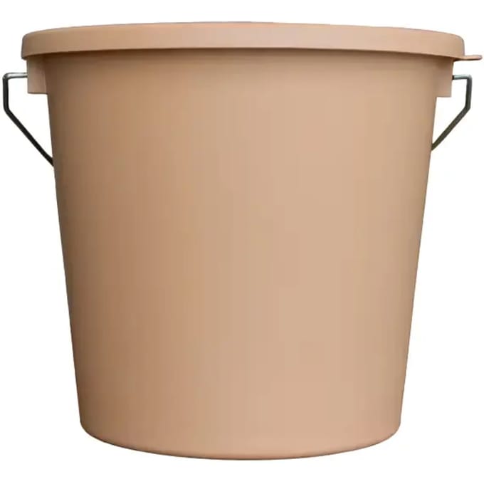 Grooming Deluxe - Emmer met deksel beige 5 l