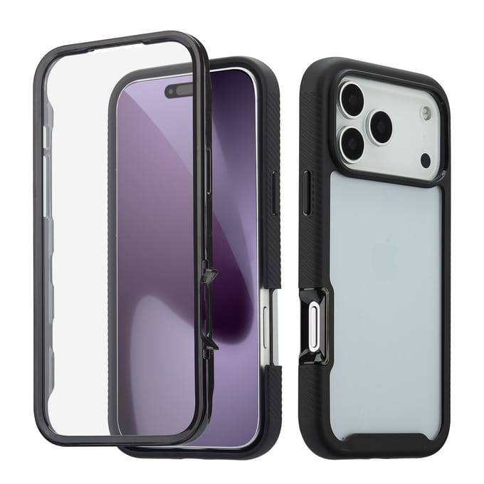 imoshion Hoesje - Geschikt voor Apple iPhone 17 Pro Max - 360° Full Protective Case - Zwart