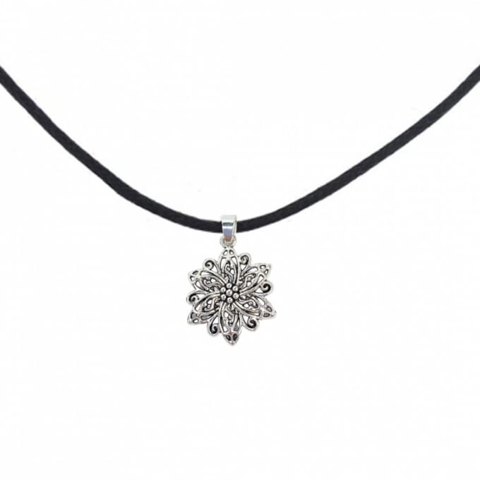 Ketting kleine zilverkleur bloem - Charme Bijoux