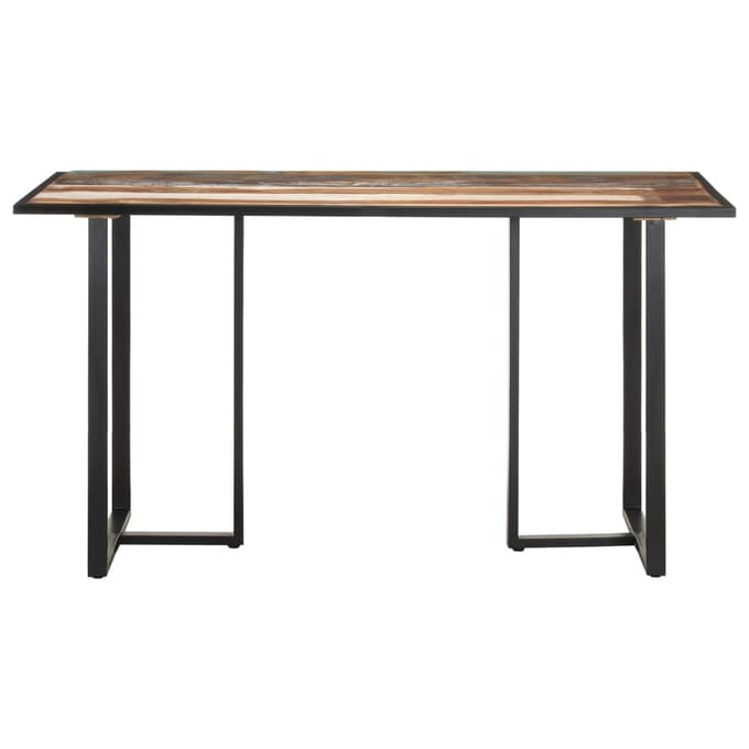 vidaXL - Eettafel - 140 - cm - massief - gerecycled - hout