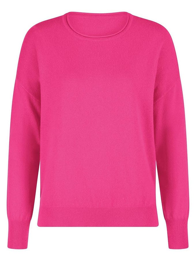 Trui ronde hals kasjmier Van Peter Hahn pink