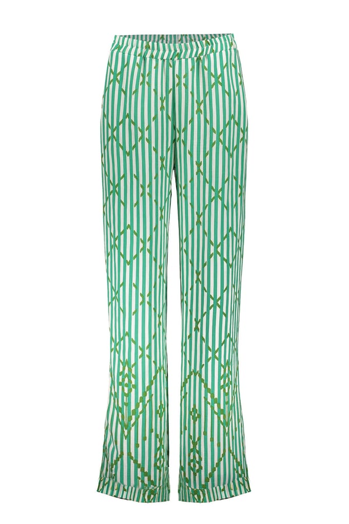 Geisha Pants Ecru/green Größe: XXL | Ausgestellte Hosen Outlet | Damen | Braun