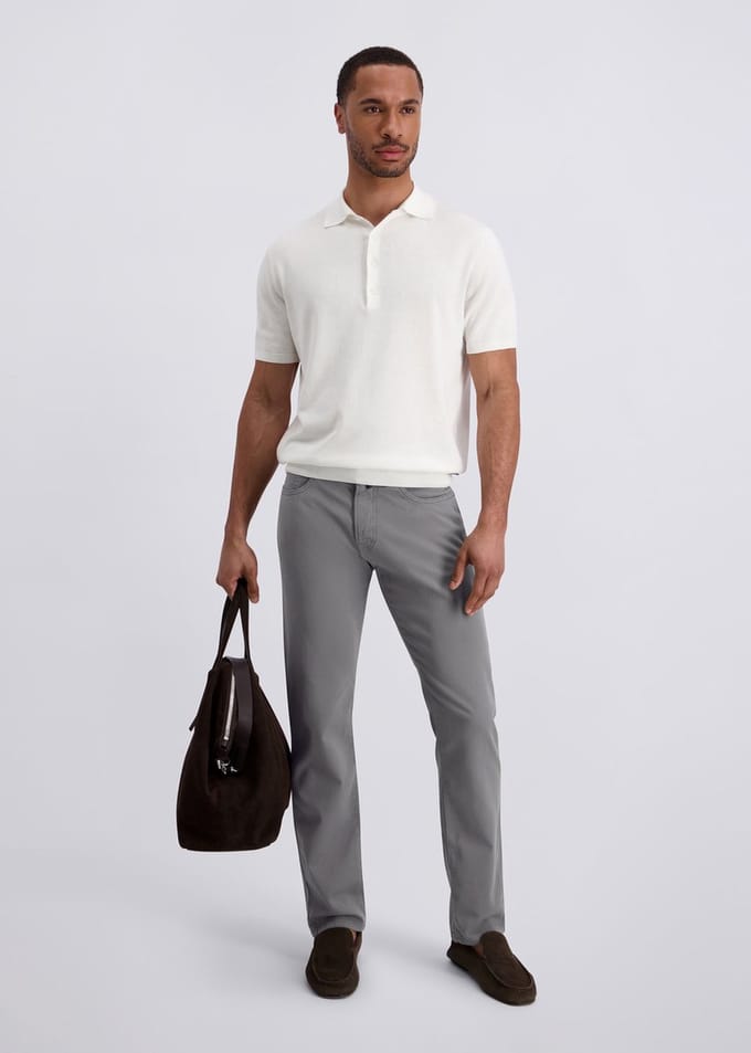 pierre cardin 5-pocket broek Lyon in Regular Fit