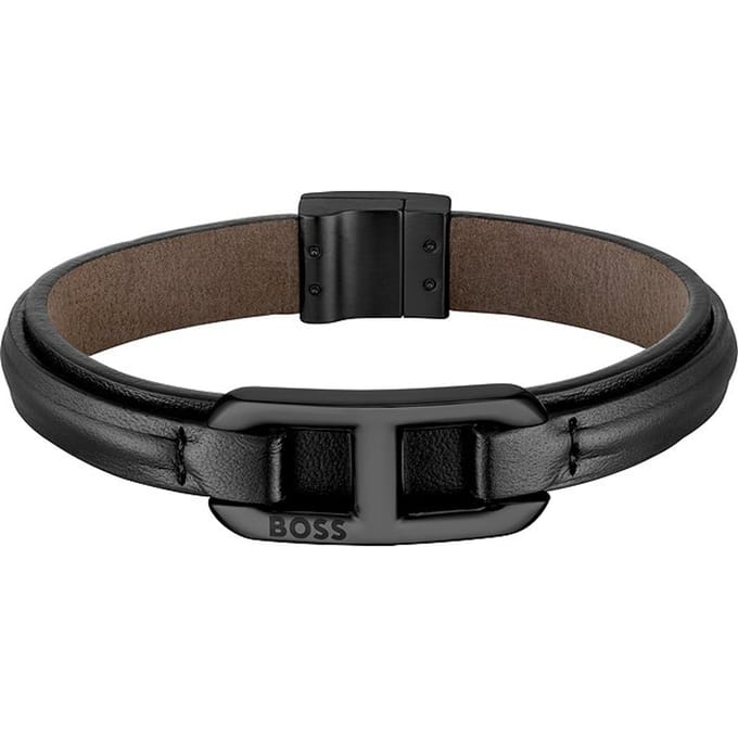 BOSS HBJ1580784M Heren Armband - Leren armband